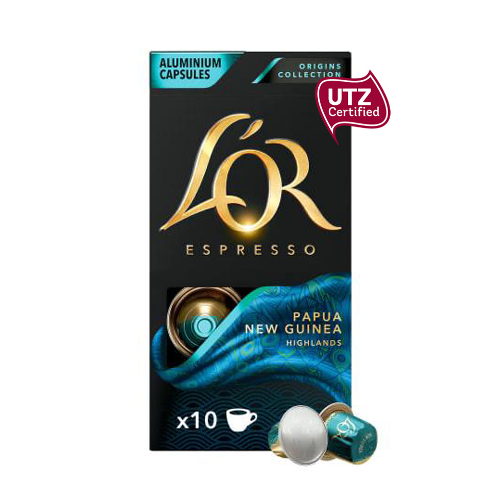 L'OR Nespresso Compatible Espresso Papua New Guinea Highlands Pods - 10 Capsules