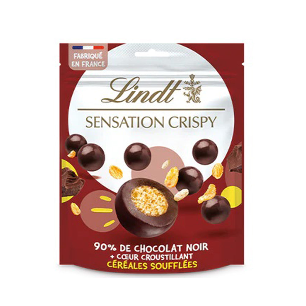 Lindt - Sensation Crispy - Cereals Souffle - 90% Black Chocolate - 140g