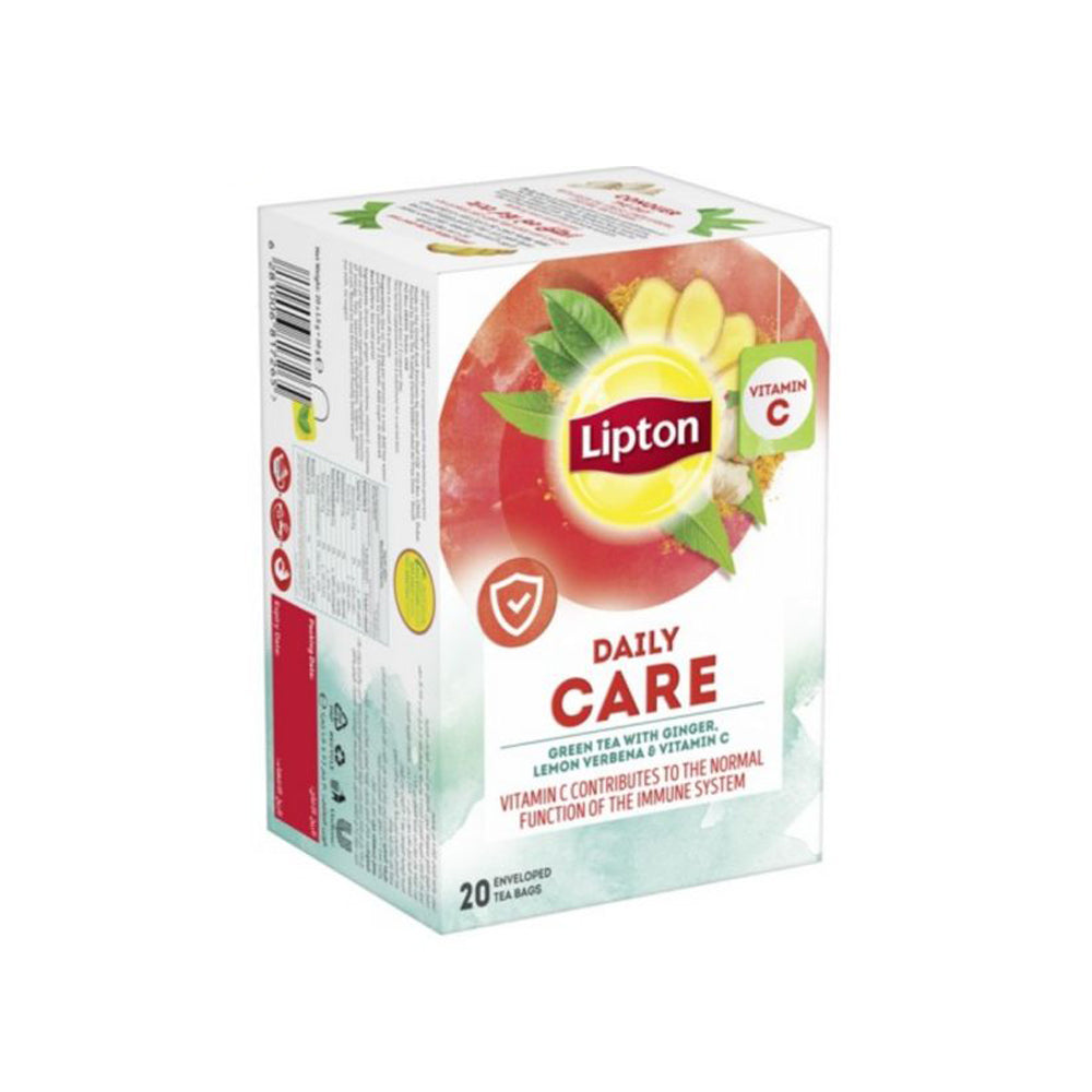 Lipton Tea - Green Tea - Daily Care - Ginger, lemon verbena & Vitamin C- 20 tb