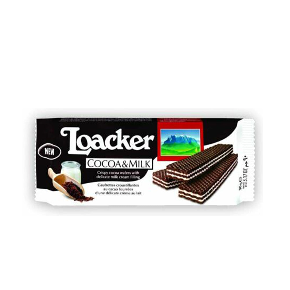 Loacker - Cocoa & Milk Wafer - 90g
