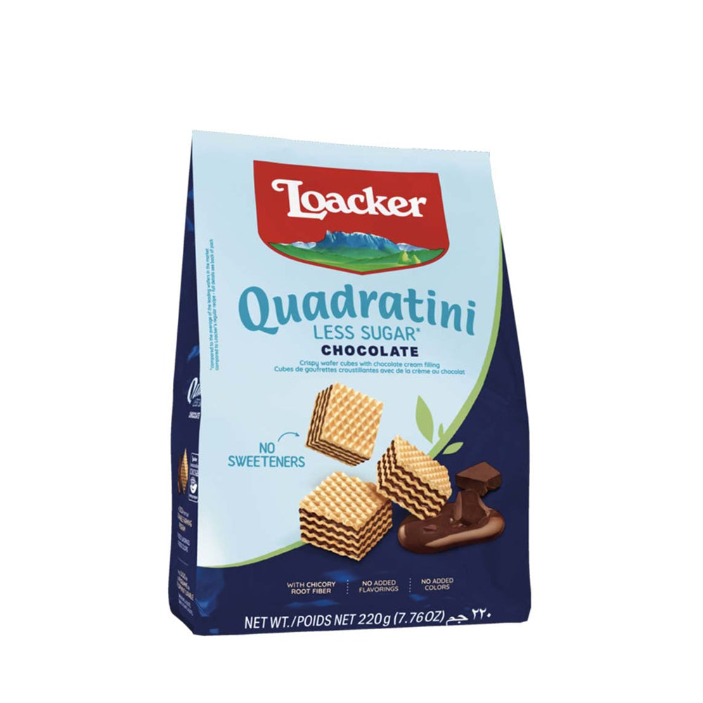 Loacker - Quadratini - Less Sugar Chocolate -  110g