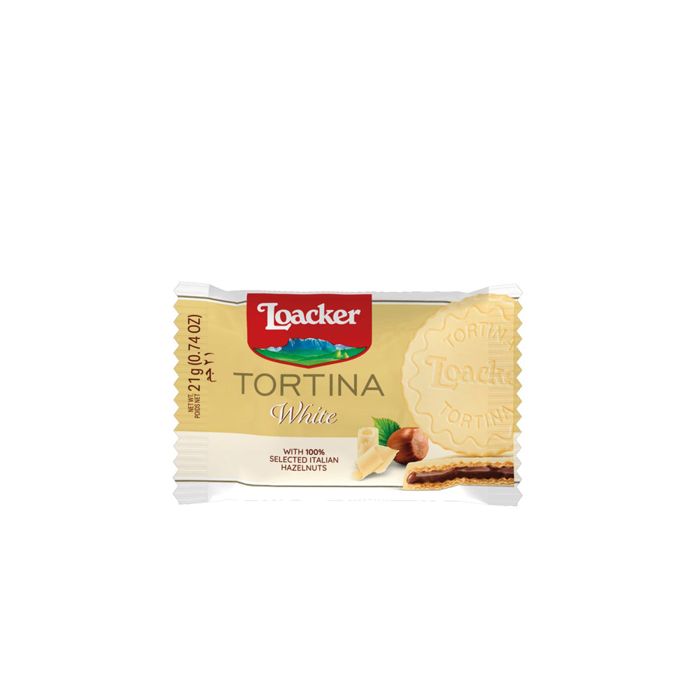 Loacker - Tortina - White Chocolate with 100% Italian Hazelnuts - 21g
