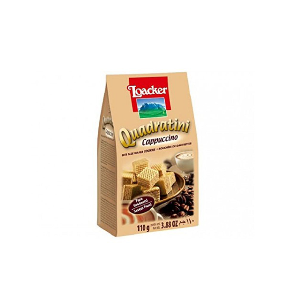 Loacker -  Quadratini Chocolate Wafer Cubes - Cappuccino - 110 g