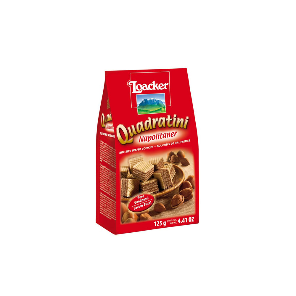 Loacker -  Quadratini Chocolate Wafer Cubes - Napolitaner - 125g