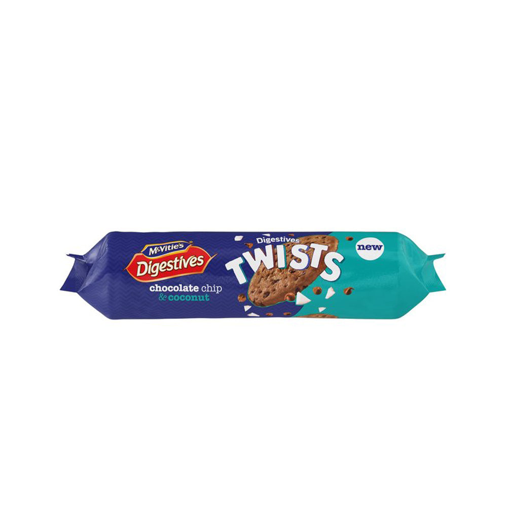 Mcvities Digestives Twists - Chocolate Chip & Coconut Biscuits - 276g