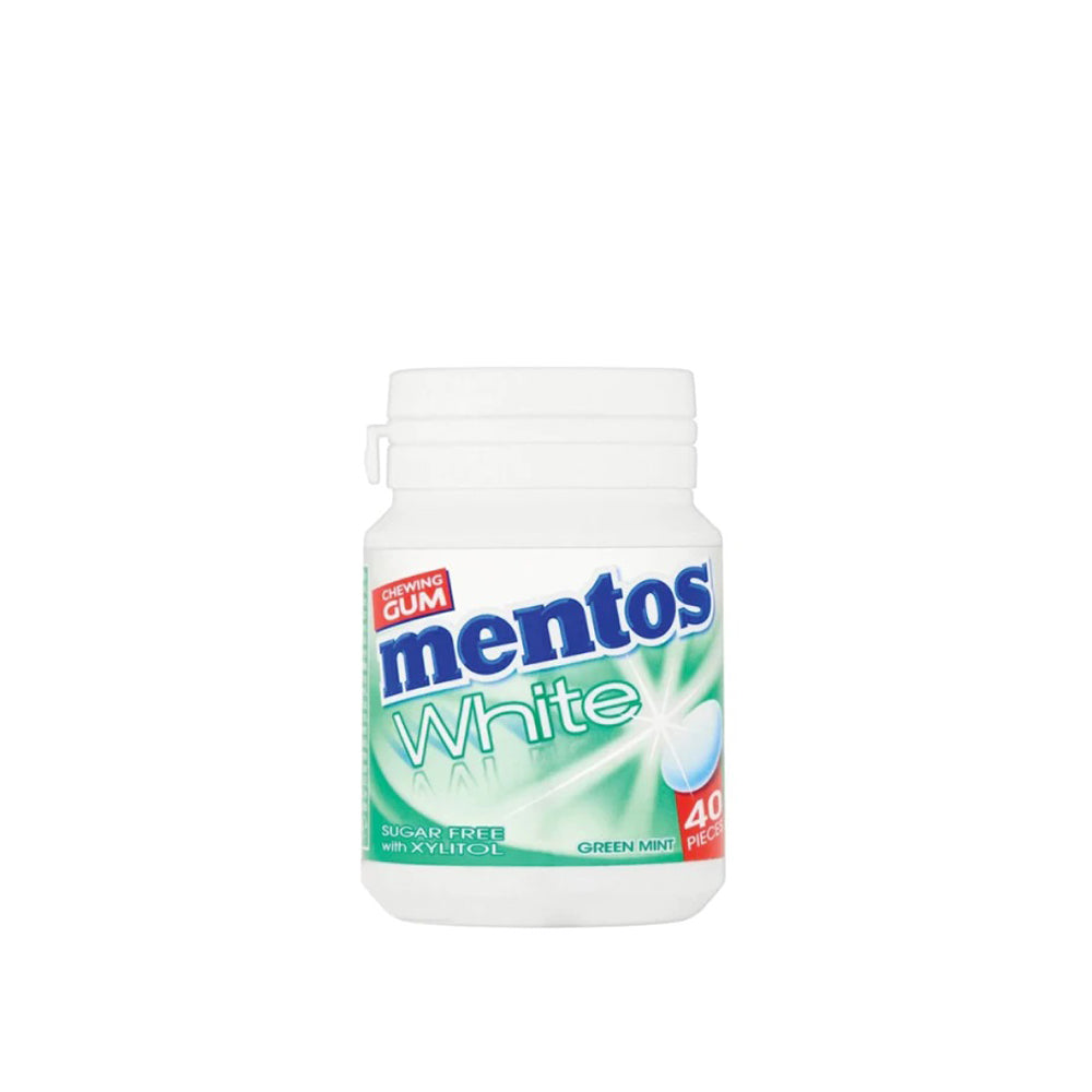 Mentos - White Chewing Spearmint Gum - Sugar-Free - 40 pieces - 60g