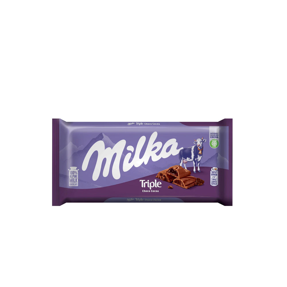 Milka - Triple - Choco Cocoa Chocolate - 90g (BB: 05.01.2024)