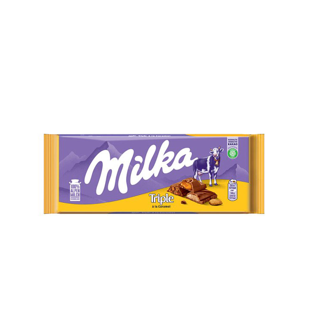 Milka - Triple - Choco Chocolate with Caramel - 90g
