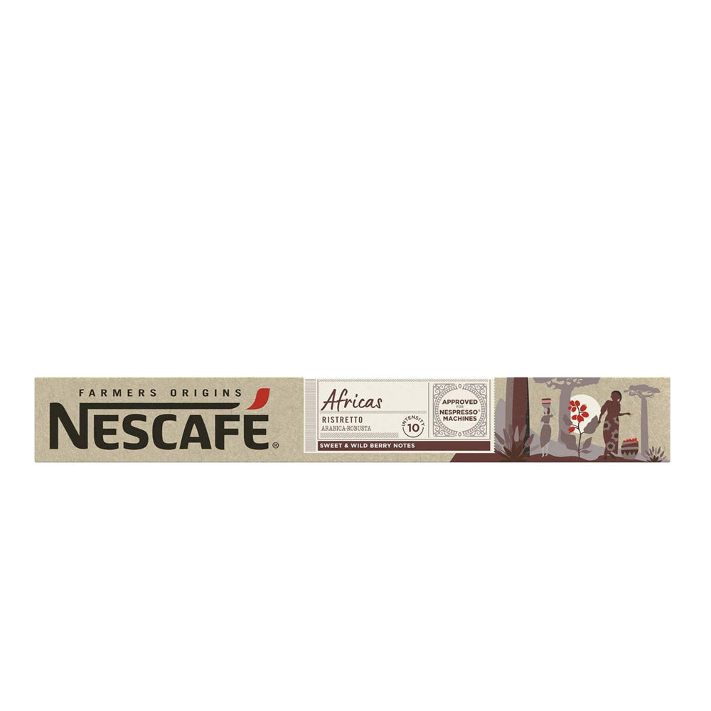 Nescafe - Nespresso Compatible - Farmers Origins - Africas - 10 Aluminum Capsules