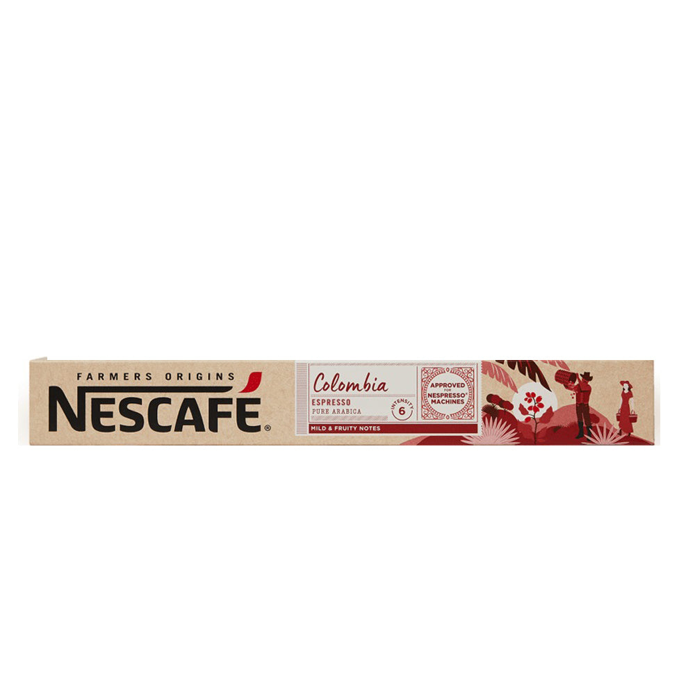 Nescafe - Nespresso Compatible - Farmers Origins - Colombia Espresso - 10 Aluminum Capsules