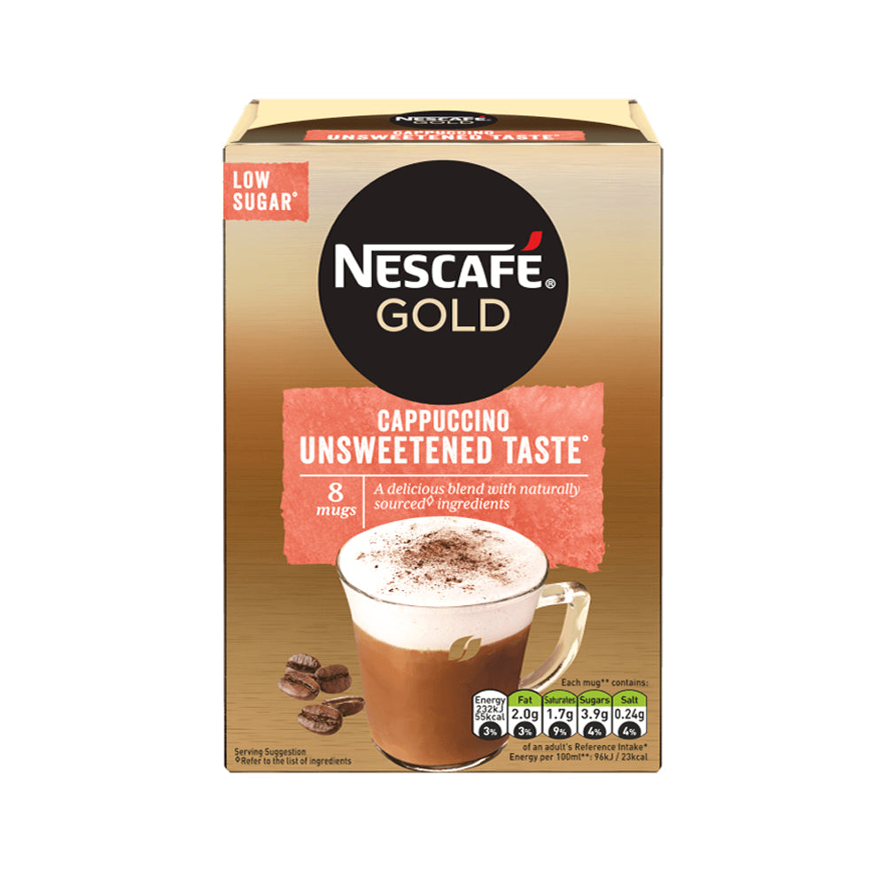 Nescafe Gold Cappuccino Unsweetened Sachets - 8 sachets