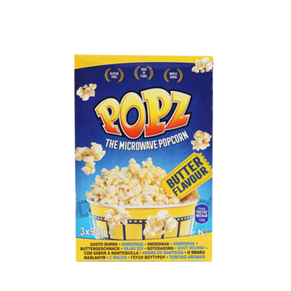 POPZ - Microwave Butter Flavored Popcorn - 90g