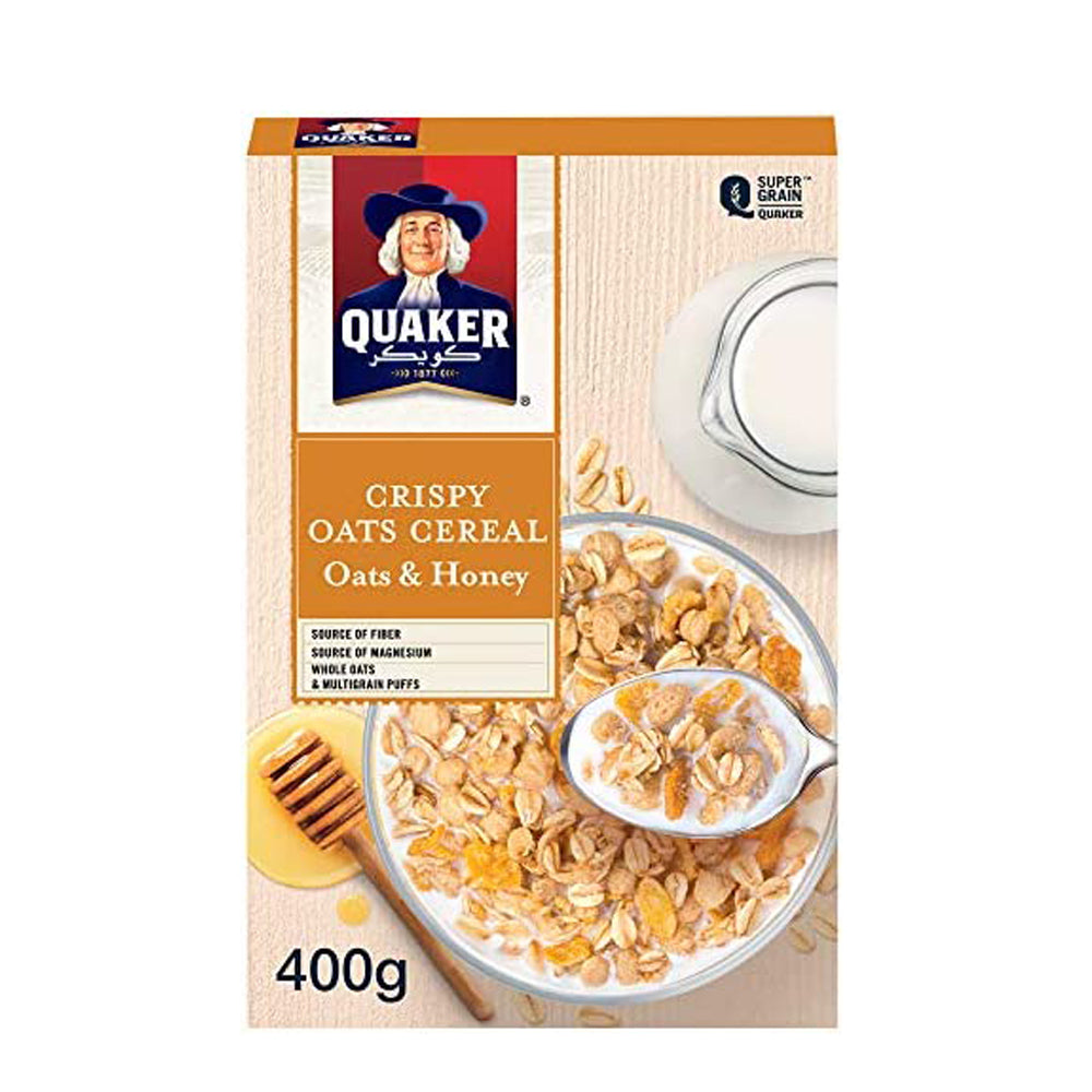 Quaker - Crispy Oats Cereal - Oats & Honey - 400g