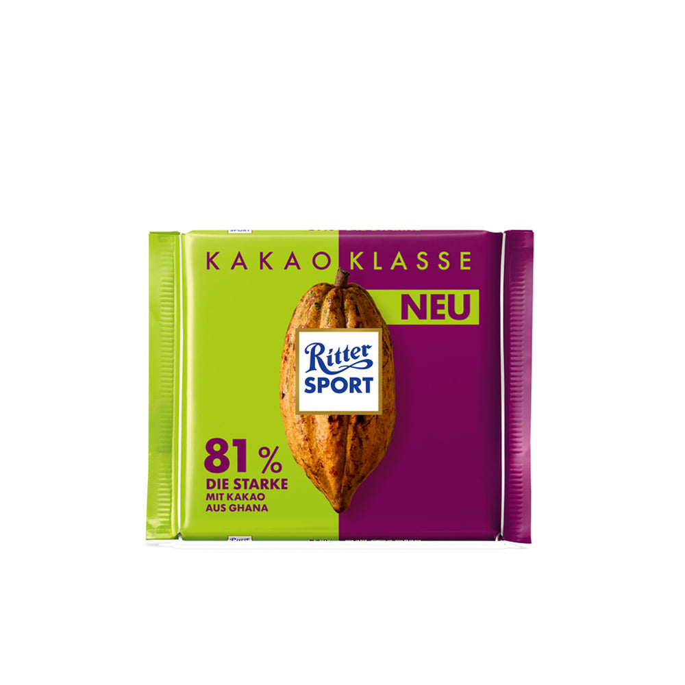 Ritter Sport - 100 gm - Dark Chocolate - Cocoa Selection 81%