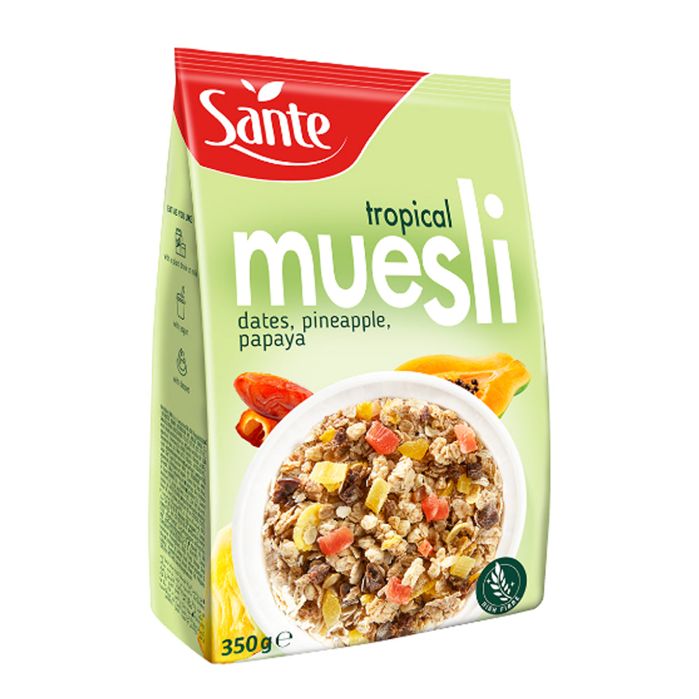 Sante - Tropical Muesli with Dates, Pineapple & Papaya - 350g