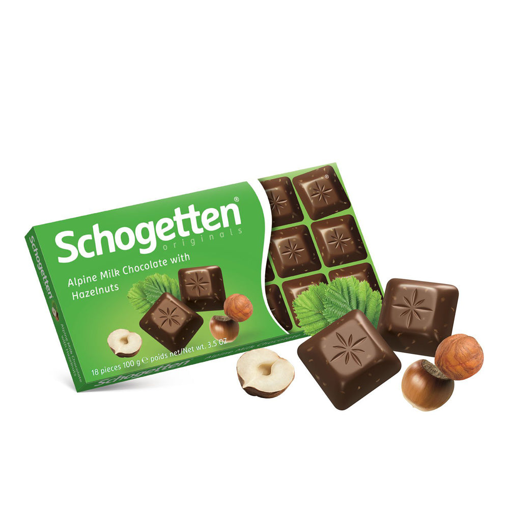 Schogetten-  Alpine Milk Chocolate with Hazelnuts - 100g