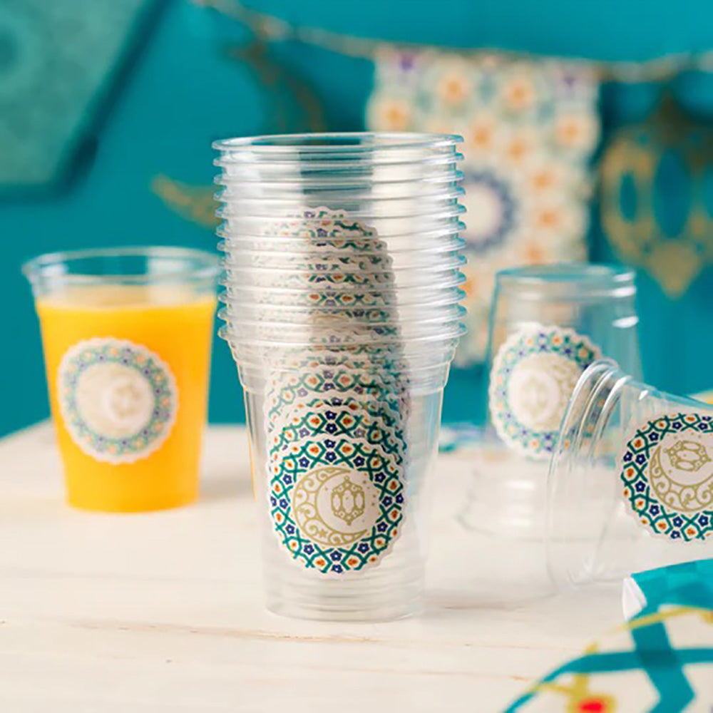 Set of 12 Disposable Plastic Cups - Tamara Design