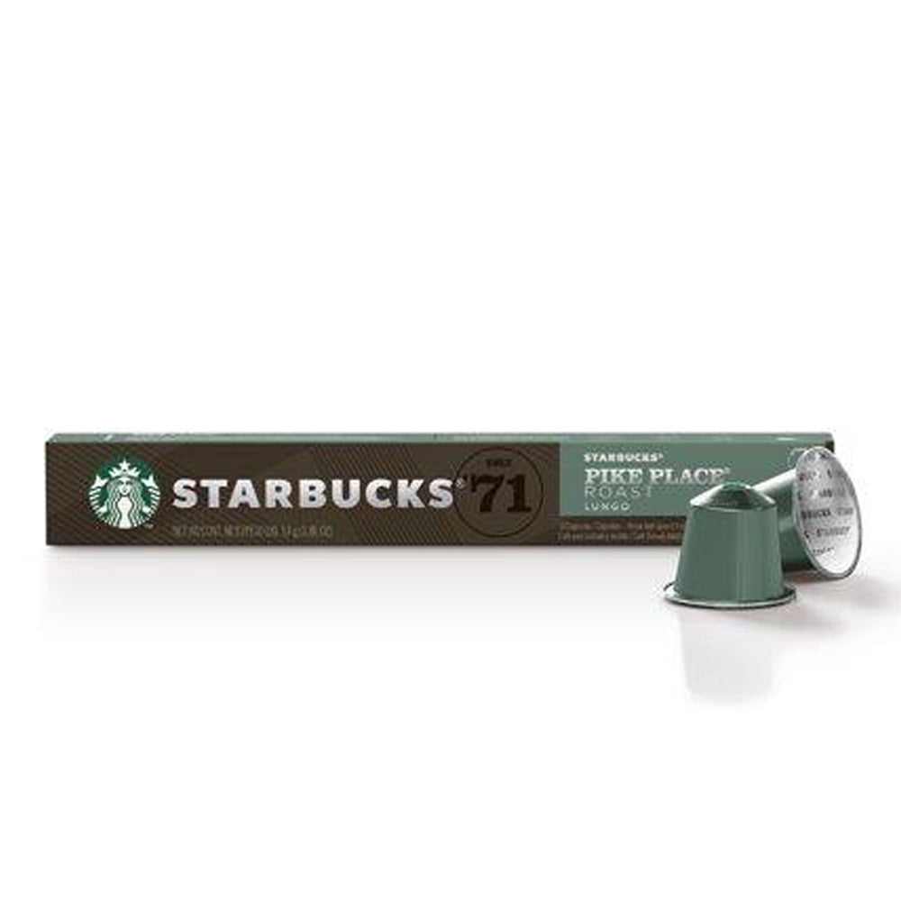 Starbucks Nespresso Compatible Pike Place Pods - 10 Capsules