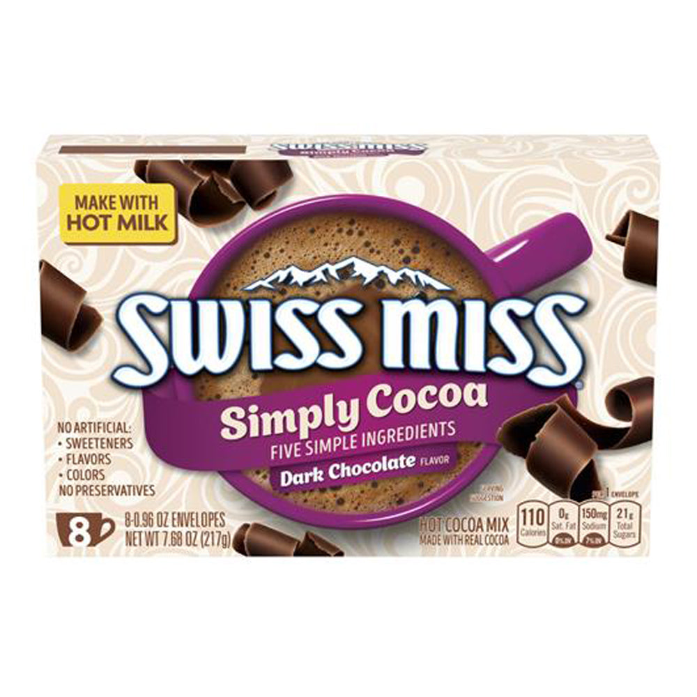 Swiss Miss - Simply Cocoa Dark Chocolate - 8 mugs