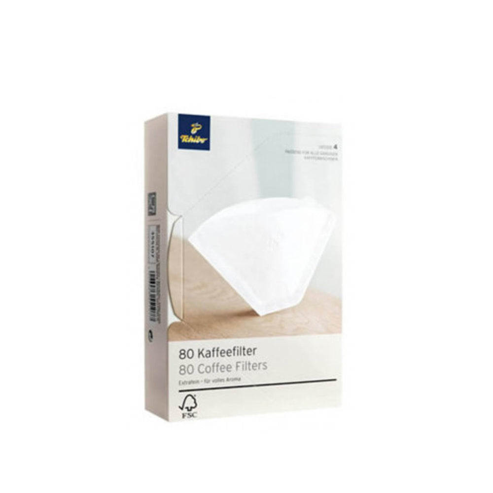 Tchibo - Coffee Filter Paper ‰ÛÒ Size 4, 80 Pieces - White