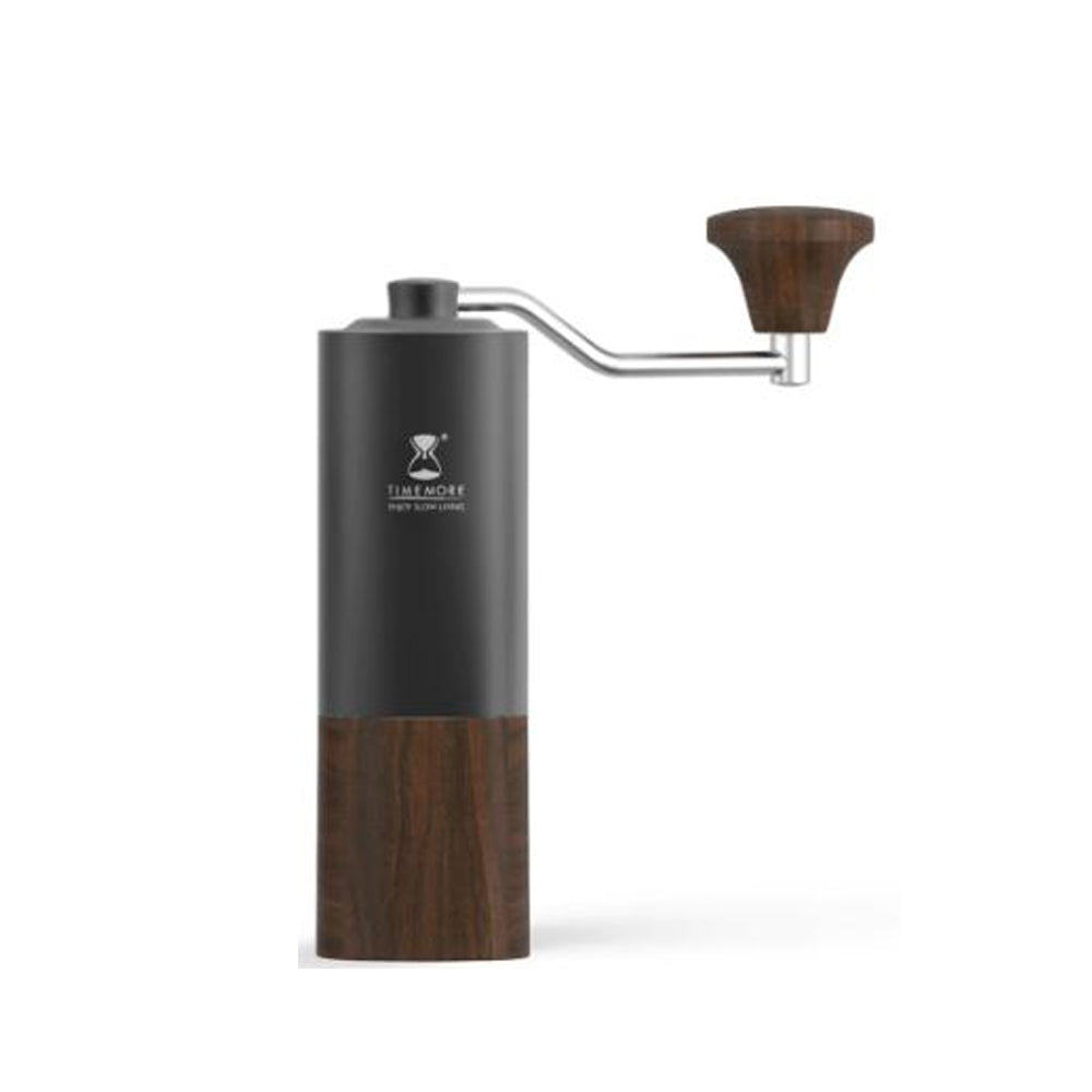 TimeMore - Coffee Grinder - G1 Black Stainless Steel Burr (AI Wood Container)