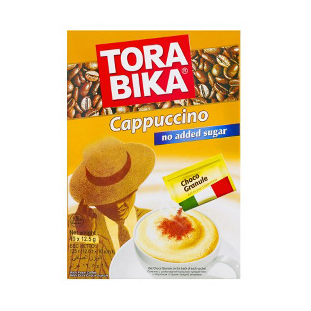 Tora Bika Cappuccino -  Sugar-Free - 10  sachets x 12.5g