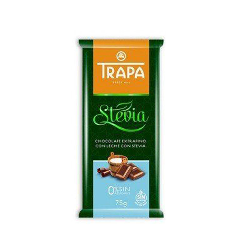 Trapa - Sugar Free - Milk Chocolate with Stevia - 75g