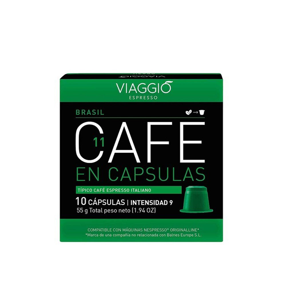Viaggio Cafe - Nespresso Compatible - Espresso Brasil - 10 capsules