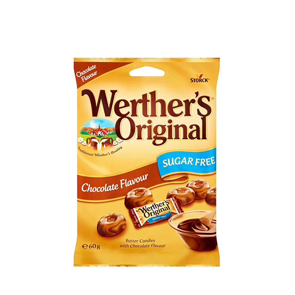 Werther's Original - Chocolate Flavoured Candies -Sugar Free - 60g