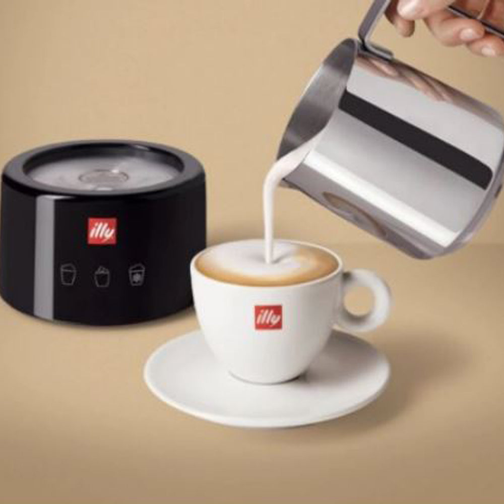 illy - Electric Milk Frother - Silver