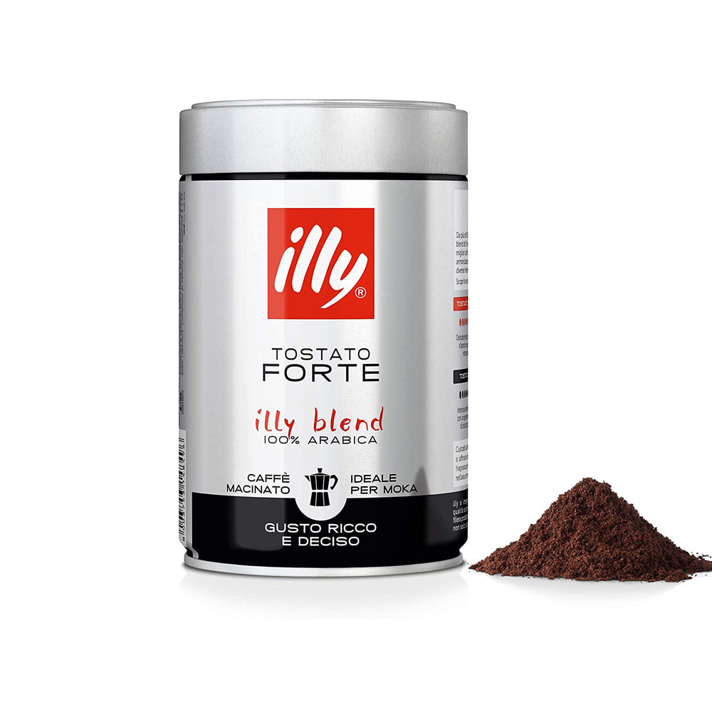 illy - Ground Coffee - Tostato Forte for moka pot - 250g